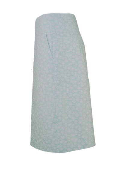 A-Linienrock, Mint mit hellen Blümchen